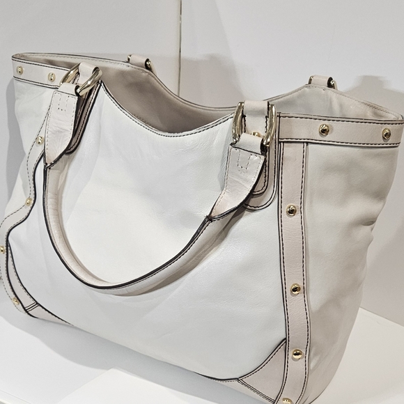 COLE HAAN Gray Leather Tote - Picture 11 of 13